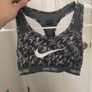 Nike gray sports bra
